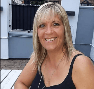 Portrait of Christine Cawthron, owner of Chrissy's Ironing Service